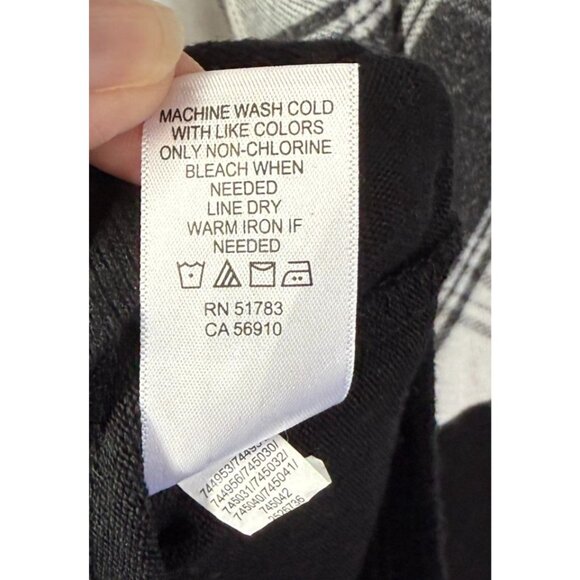 Maurices Women Buffalo Plaid Mixer Knit Top Large Colorblock Cabincore Cozy Fall - Picture 12 of 12